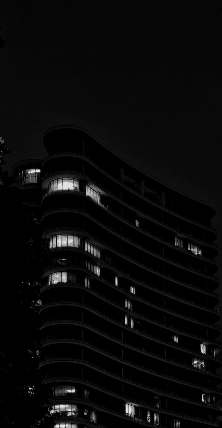 Residential building at night